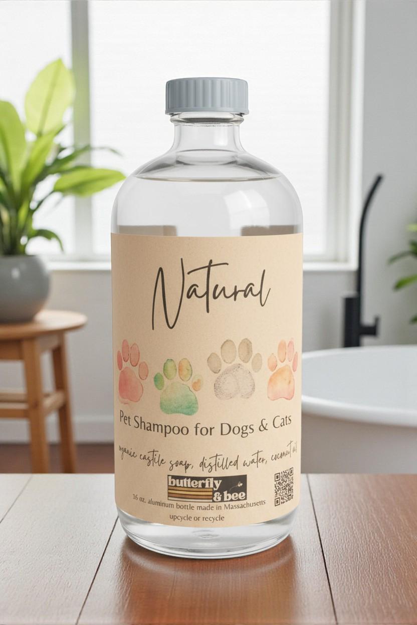 Natural Dog Shampoo, Organic Shampoo for Pets Conditions Fur and Coat