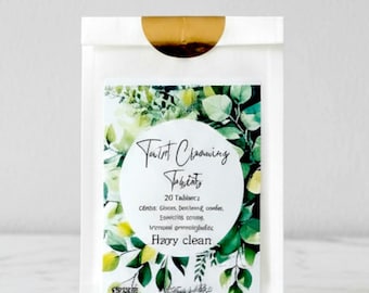 Toilet Bowl Cleaner Bombs: Natural Bathroom  Cleaner, Fizzing Tabs, Plastic-Free