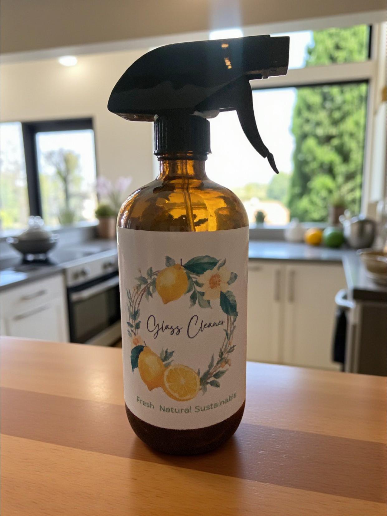 Natural Glass Cleaner and Window Cleaner Bathroom Mirror Cleaner Zero Waste No Streak  Cleaner for Windows and Mirrors - Thumbnail 3