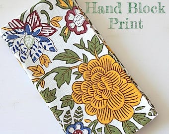 Hand Block Print Cotton Napkins Set of 4, Floral Dining Table Cloth Napkins