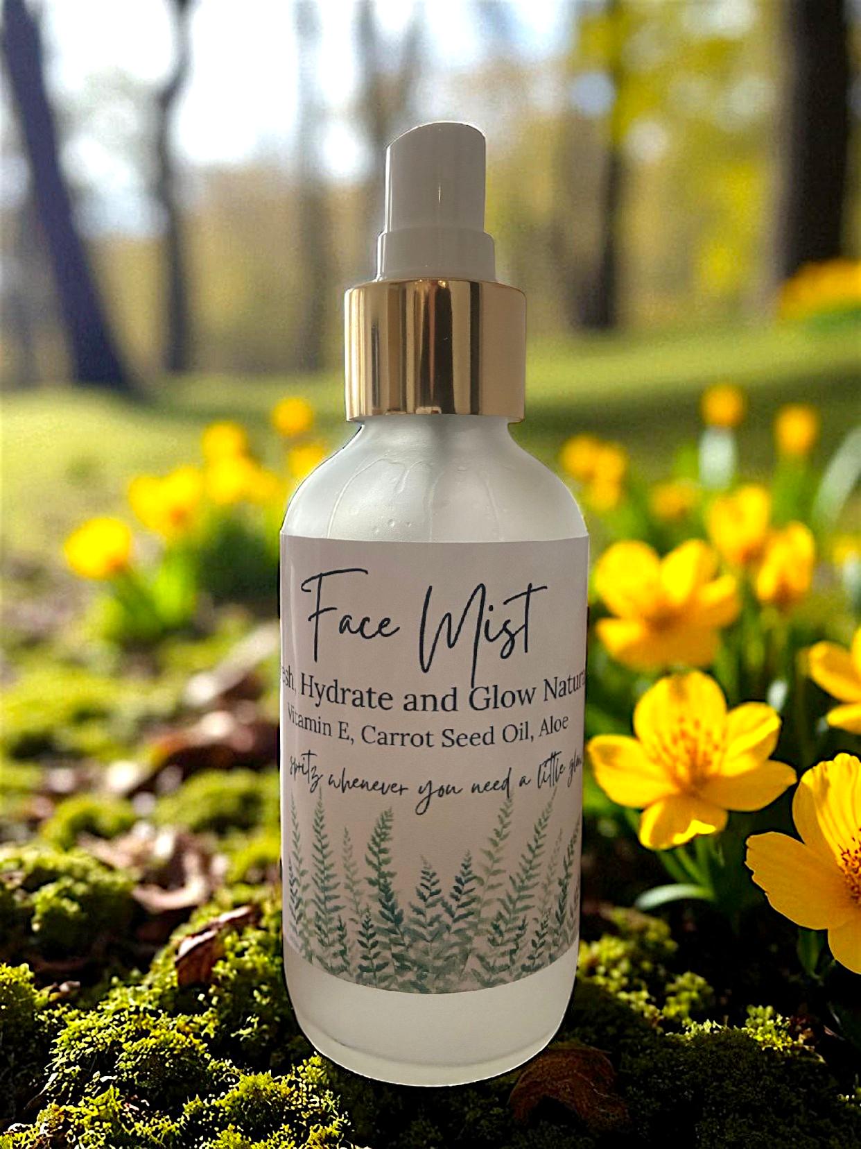 Hydrating Face Mist: Vitamin E, Carrot Seed Oil - Natural Skincare - Thumbnail 6