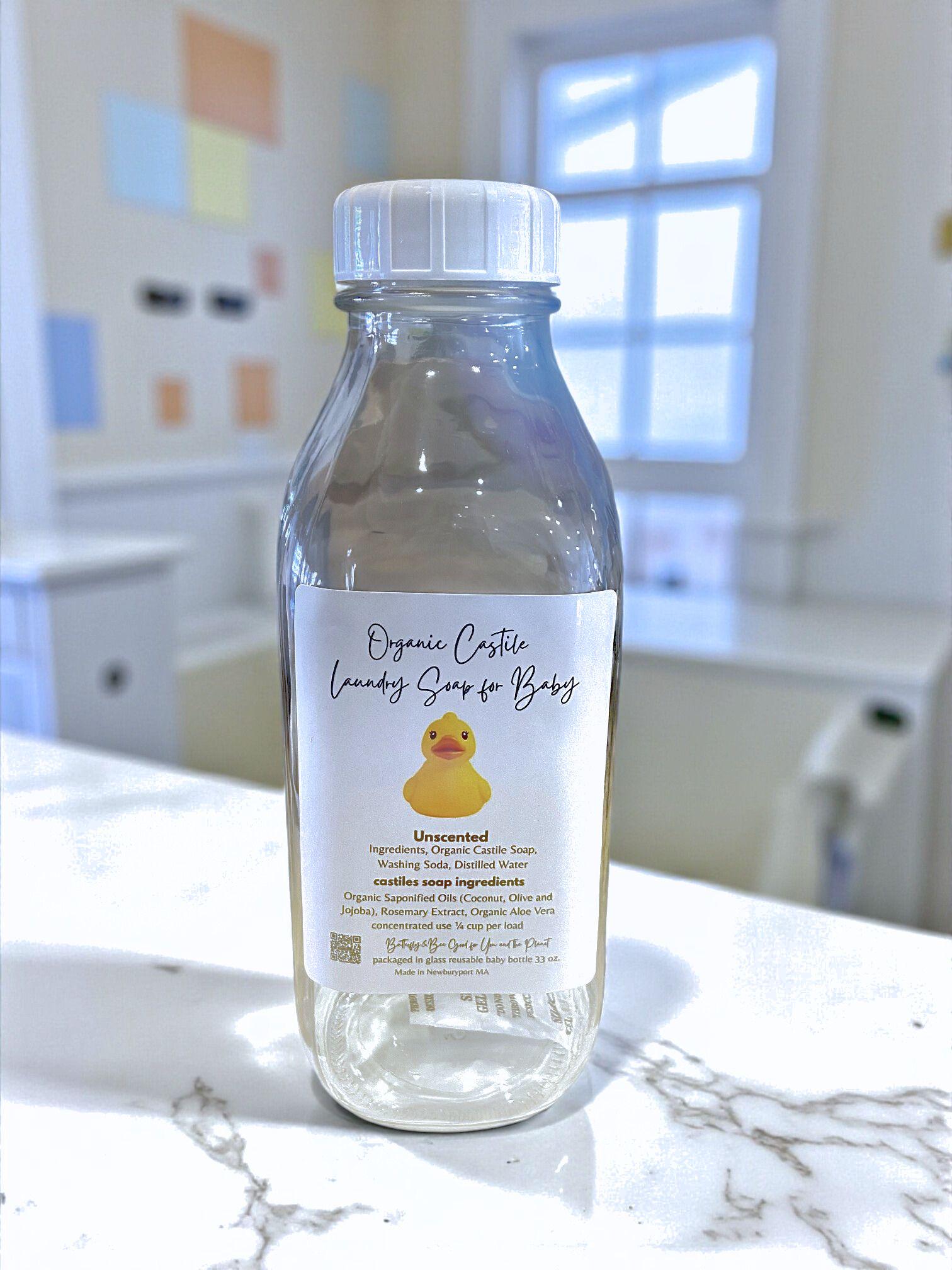 Organic Liquid Laundry Soap, Chemical Free Detergent Homemade Natural Laundry Soap for Babies Zero Waste Plant Based Cleaning