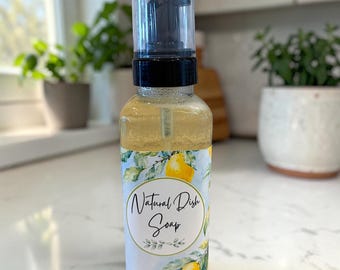 Organic Lemon Dish Soap: Natural, Eco-Friendly, Plastic-Free Dishwashing Liquid