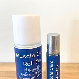 Muscle Relief Roll-On: Peppermint, Camphor & Arnica - 13ml Glass Bottle