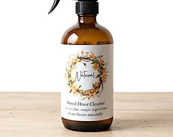 Natural Wood Floor Cleaner & Conditioning Polish Mop Soap Lemon Eucalyptus
