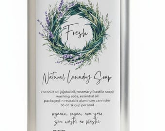 Organic Liquid Laundry Detergent | Natural Laundry Zero Waste, HE and Septic Safe Scented & Unscented