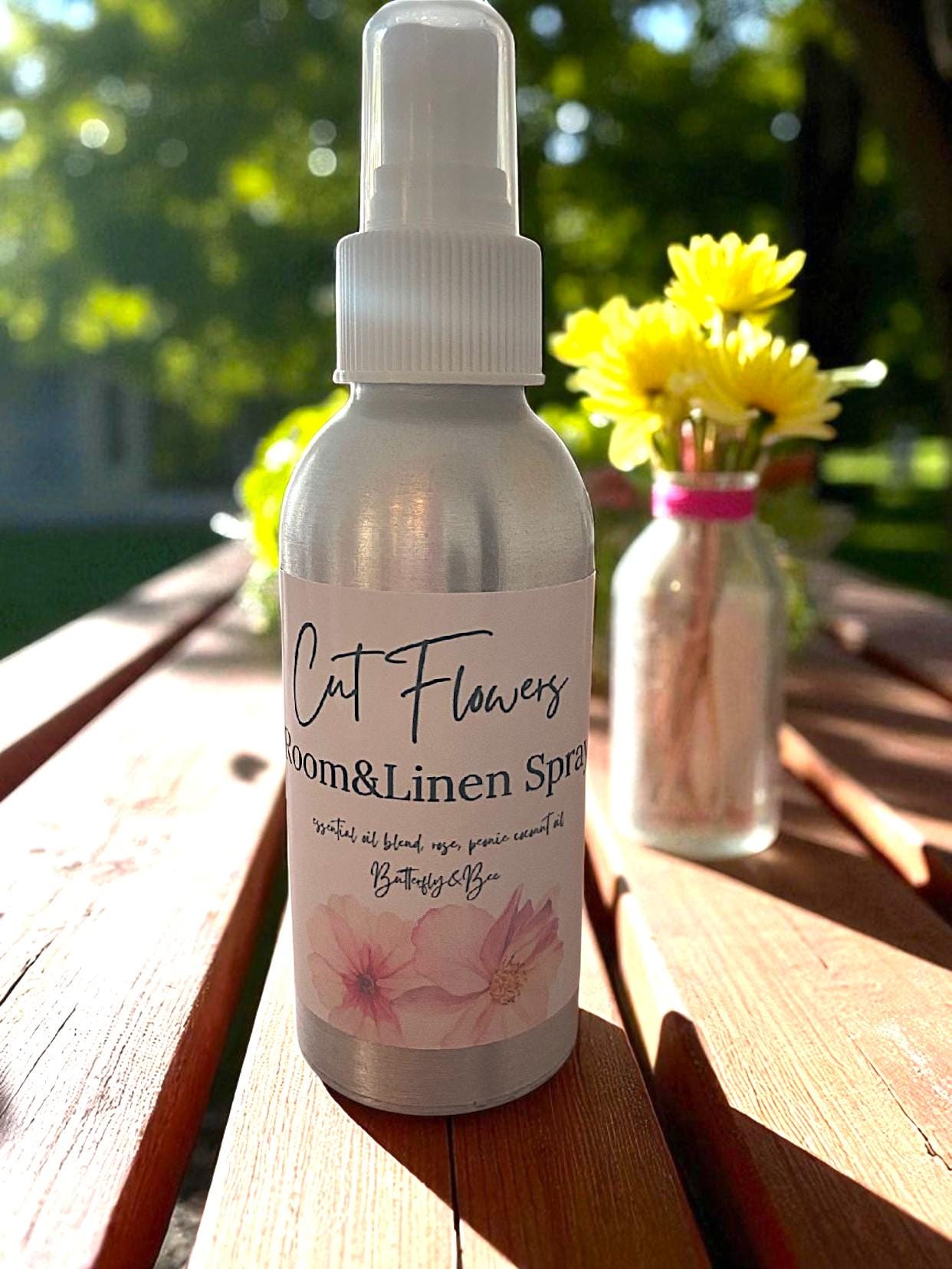 All-Natural Linen Spray: Lavender, Peony & Fresh Linen Scent Freshen Linens, Curtains Room Freshener - Thumbnail 6