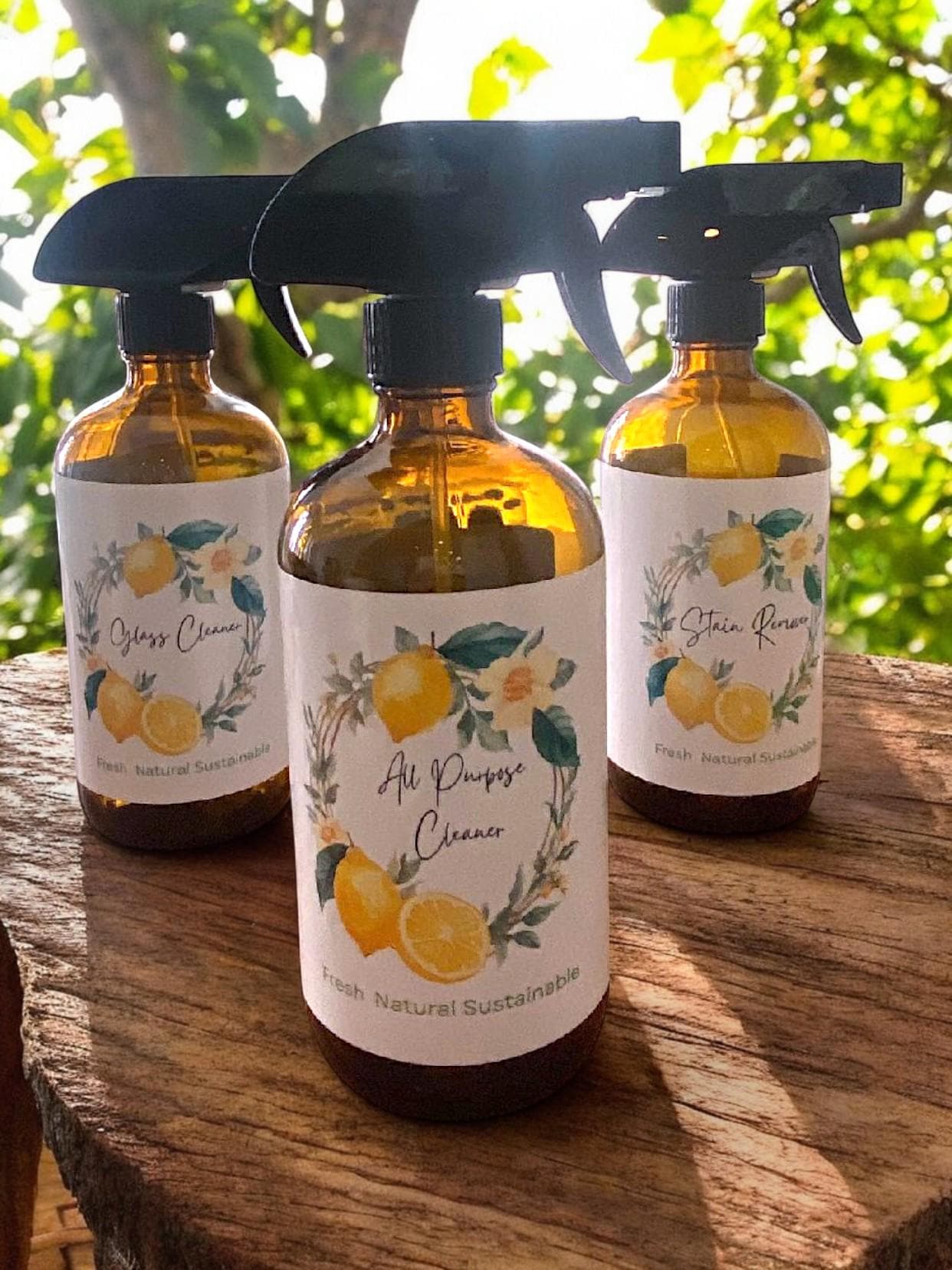 Cleaning Trio, All Purpose Cleaner, Glass Cleaner and Spot Remover.  Package of Three Natural Cleaning Supplies for Your Entire House - Thumbnail 2