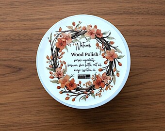 Natural Wood Butter | Wood Conditioner & Furniture Polish | 6 oz Tin
