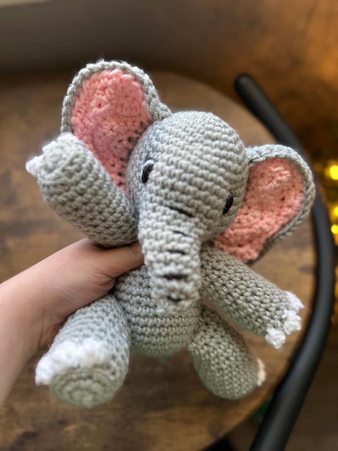 Crochet Elephant Plushie: Ellie the Amigurumi Snuggler - Etsy