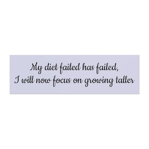 Funny Car Magnet - My Diet Failed, Quirky Vehicle Decor, Humor for Cars, Gifts for Her, Car Accessories, 2542L