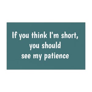 Funny Car Magnet - Patience Humor, Vehicle Decor, Gift for Drivers, Funny Quote, Car Accessory, Car Decor, 2551M