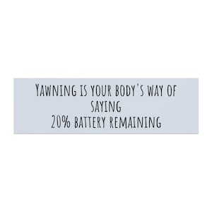 Yawning Battery Car Magnet, Funny Car Accessories, Gift for Drivers, Cute Car Decor, Humorous Vehicle Magnet, 2543L