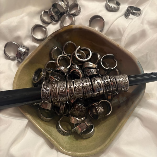 Handmade Stainless Steel Mystery Spoon Ring, Unique Vintage Jewelry