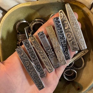 Handmade Mystery Stainless Steel Spoon Mini Hair Clips - Floral Jewelry