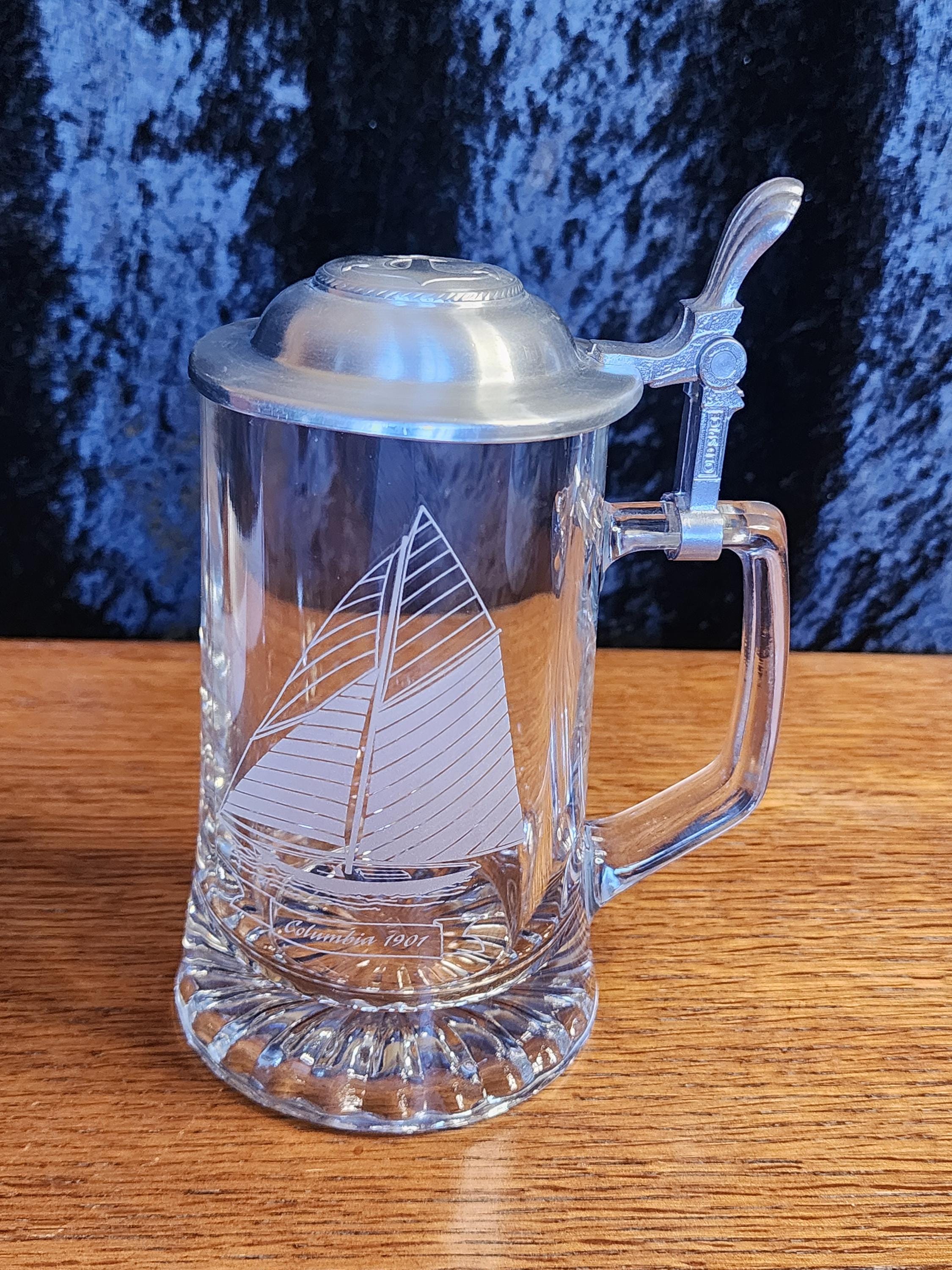 Vintage Old Spice Beer Stein With Pewter Lid | Columbia 1901 