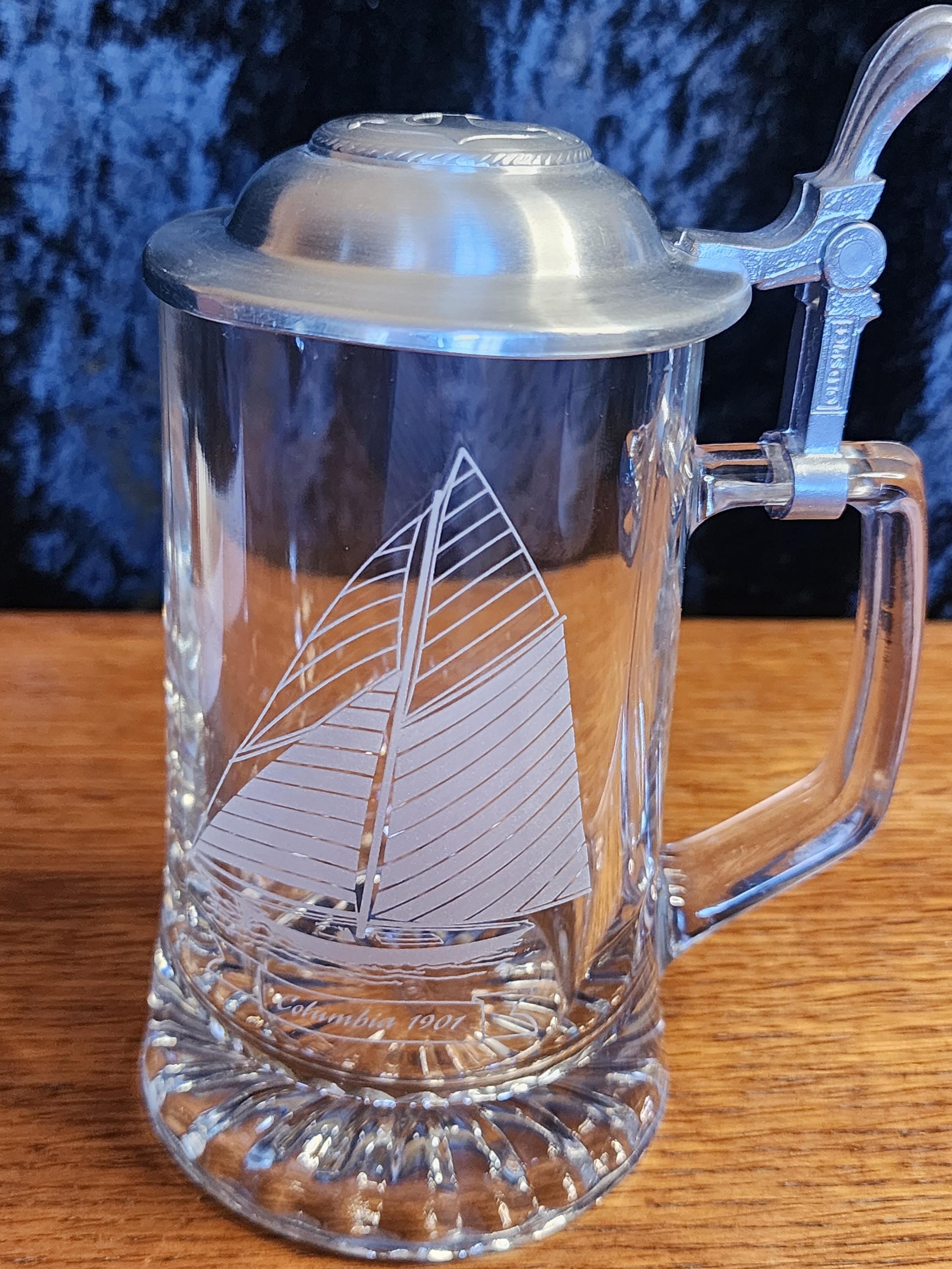 Vintage Old Spice Beer Stein With Pewter Lid | Columbia 1901