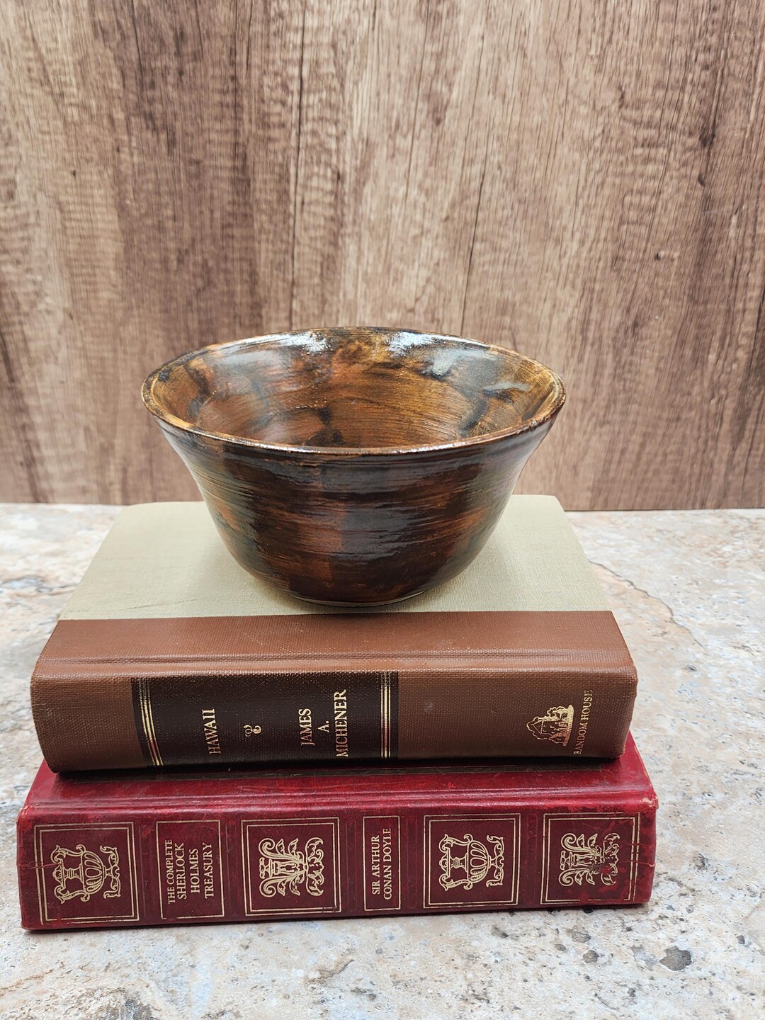 Vintage Studio Pottery Bowl | Earth Tone Glaze, Hand Thrown Stoneware ...