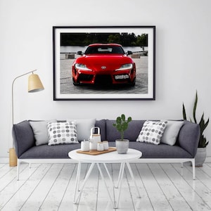 Mk5 Supra, BMW Supra, JDM, Supra Digital, BMW Supra Foto, Auto-Liebhaber-Kunst, Mancave-Bild, rotes Supra, JDM-Tapete, Geschenke für Ihn