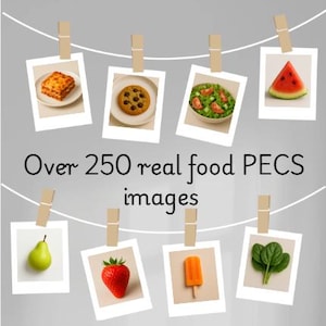 Real Food PECS-kaarten: afdrukbaar visueel en communicatief voor autisme, logopedie, non-verbaal, speciaal onderwijs, ABA, ondersteuning in de klas