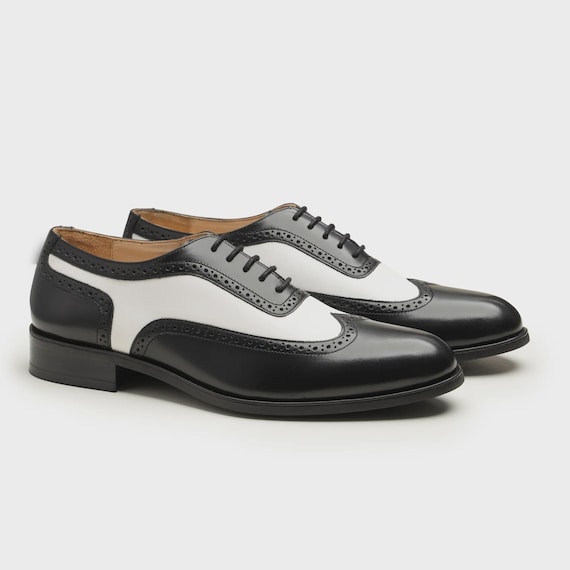 knee length dresses for ladies Handmade Men Three Tone Wing Tip Brogue Shoes, Designer Formal Shoes US 8.5 / D main image 0