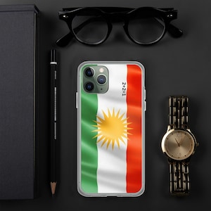 Kurdistan Flag Clear iPhone Case – Transparent Patriotic Design | Kurdish Heritage Gift