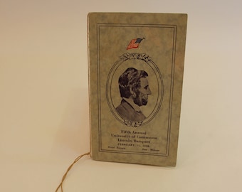 Lincoln, Program, Banquet, Program, Des Moines, University of Commerce, Pamphlet,  1928, Little Pencil