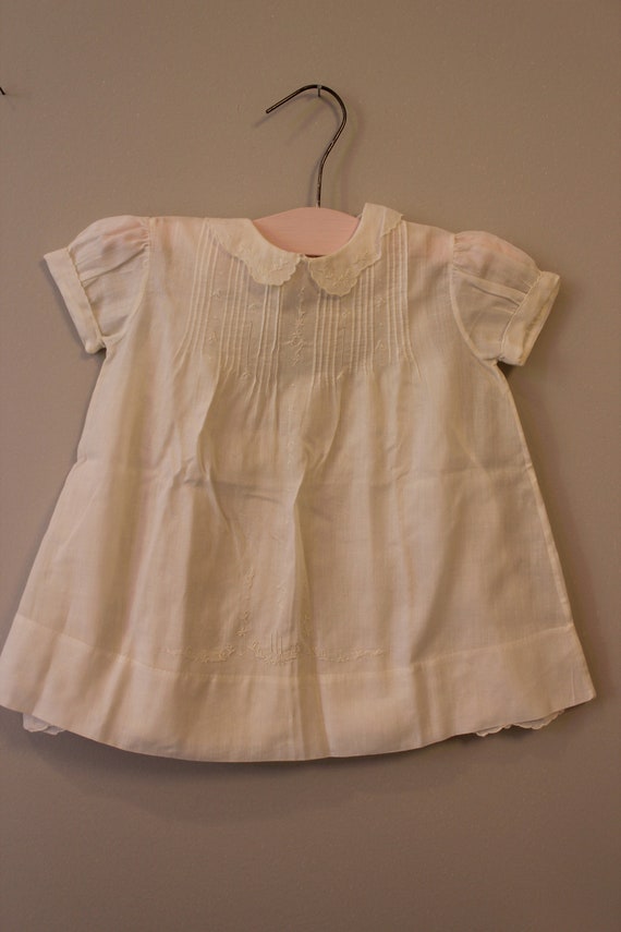 Vintage Christening Gown with  Slip, Collar, Baby 