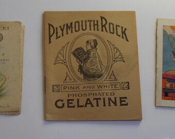 Vintage Jello Advertisement, Plymouth Rock Gelatine