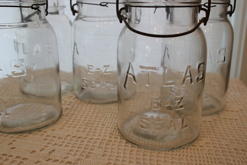 Atlas EZ Seal Jar Quart Canning Display Jar Storage Etsy
