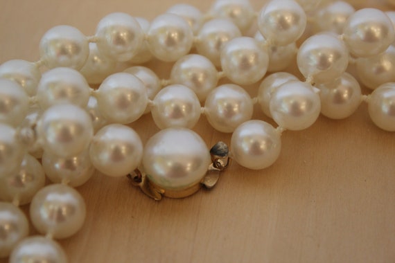 Beaded, Necklace, Faux Pearl, White Beads, Weddin… - image 3