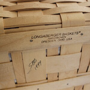 Longaberger Picnic Basket, Longaberger, Natural, Picnic, Storage, 1999 image 4