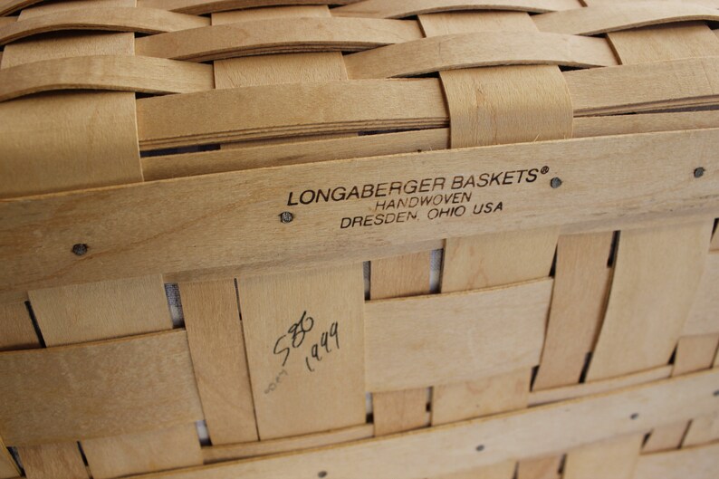 Longaberger Picnic Basket, Longaberger, Natural, Picnic, Storage, 1999 image 4