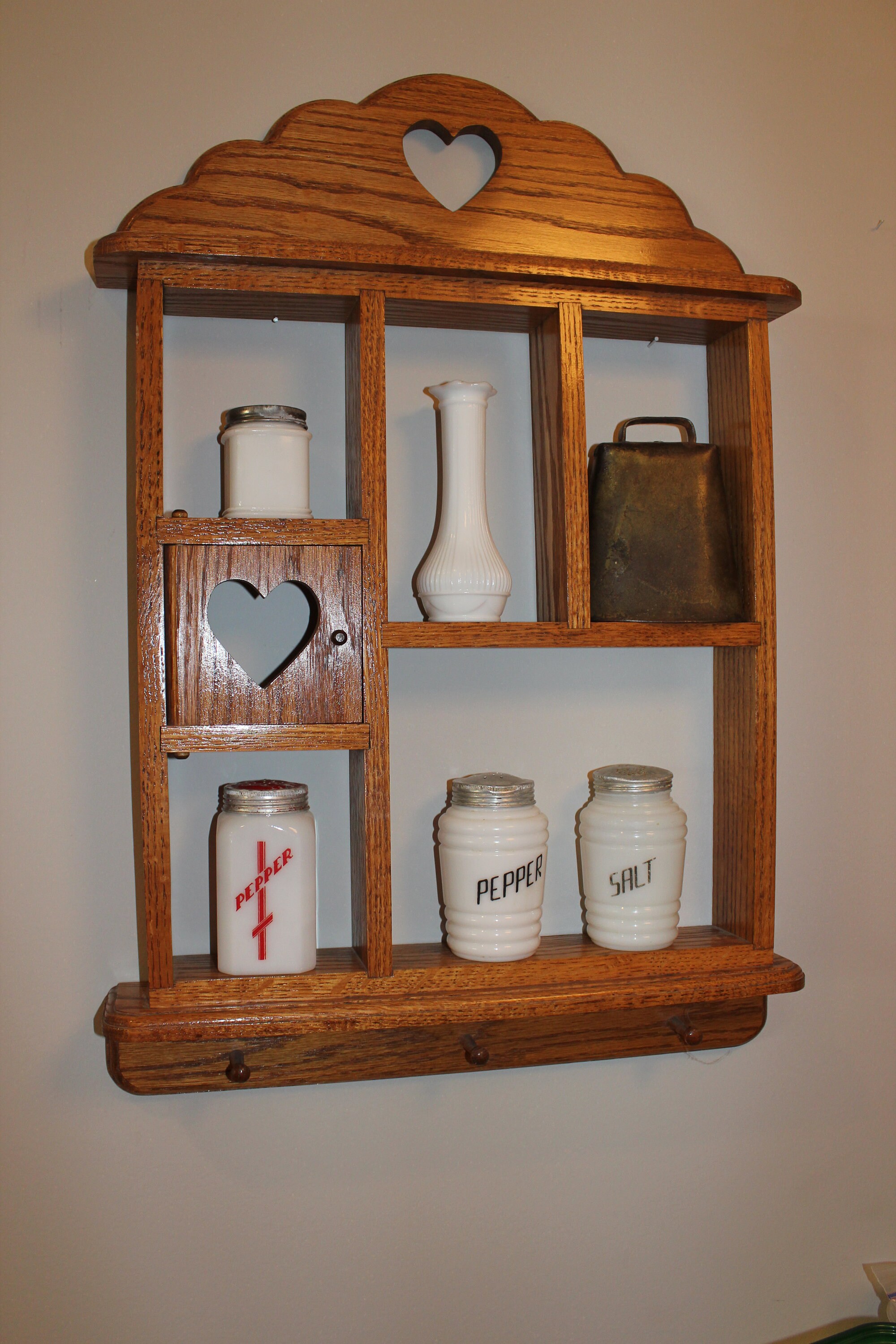 Home & Living Solid Oak Nic Nak Shelf NicNak Shelf Spice Rack Shelf