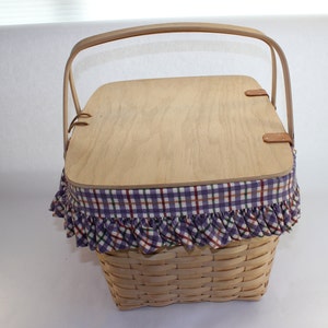 Longaberger Picnic Basket, Longaberger, Natural, Picnic, Storage, 1999 image 6