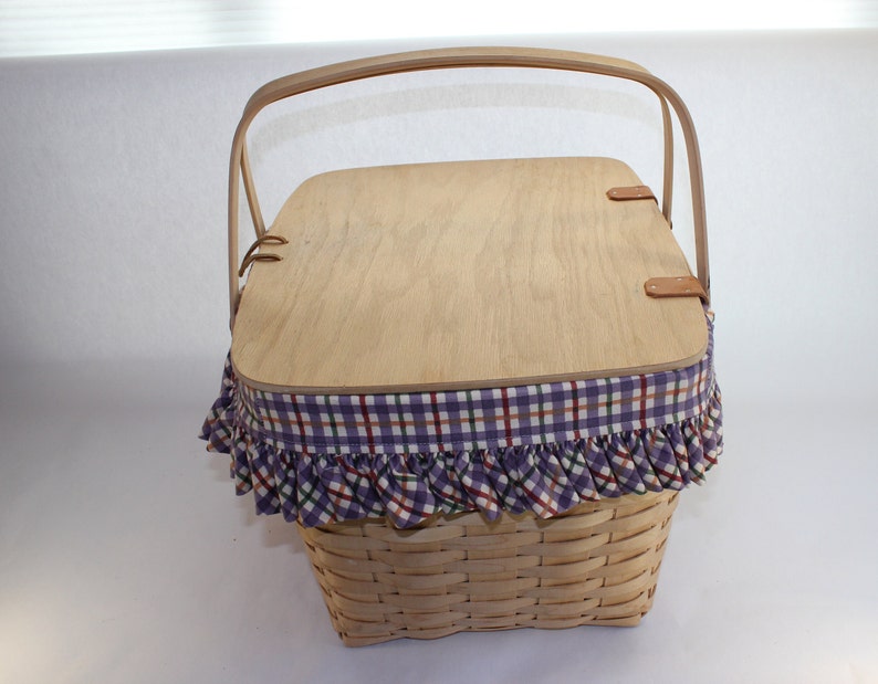 Longaberger Picnic Basket, Longaberger, Natural, Picnic, Storage, 1999 image 6