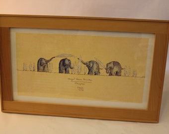 Elephant, Print, Art, Michael Graves, Target House Fountain, St. Jude, FREE SHIPPING