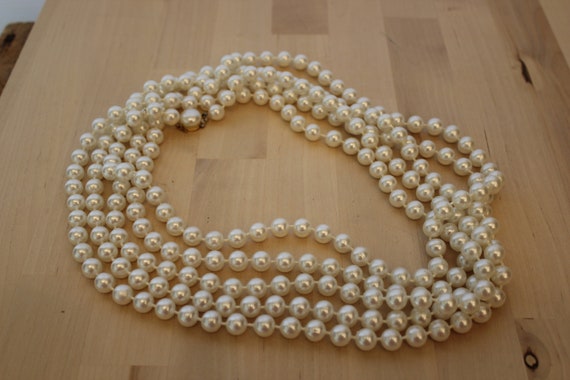 Beaded, Necklace, Faux Pearl, White Beads, Weddin… - image 1