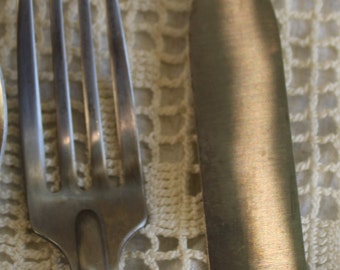 Military Silverware, Knife, Fork, Aluminum, US, FREE SHIPPING