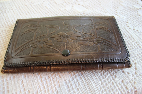 Vintage Leather Purse, Belt Purse, Fanny Pack, Ha… - image 1