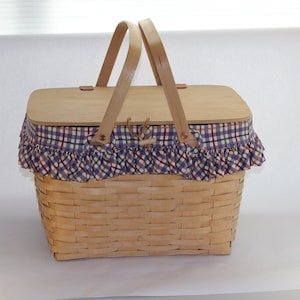 Longaberger Picnic Basket, Longaberger, Natural, Picnic, Storage, 1999 image 1