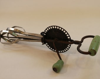 Hand Held Beater, Beater, Rotary Beater, Edlund, Green Wooden, Handle, FREE SHIPPING