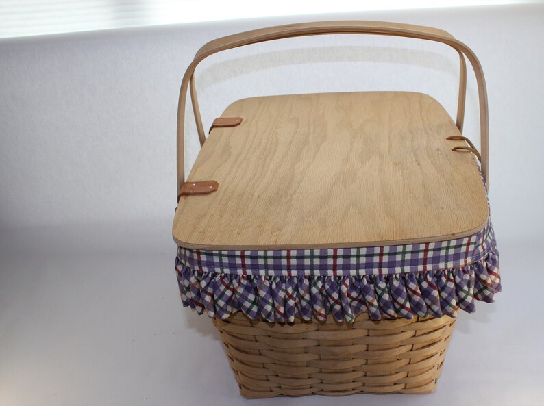 Longaberger Picnic Basket, Longaberger, Natural, Picnic, Storage, 1999 image 8