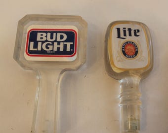 Uchwyt do kranu do piwa w stylu vintage: Bud, Miller, Pabst, Lite – zestaw 5 sztuk