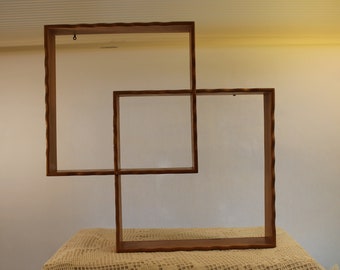 Wood Shelf, Square, Curio, Wall Shelf, Knick Knack, Retro, Display