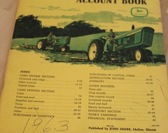 John Deere, Handy Farm Account Book, Deere, Field Notes, Account Book, Farming, 1963