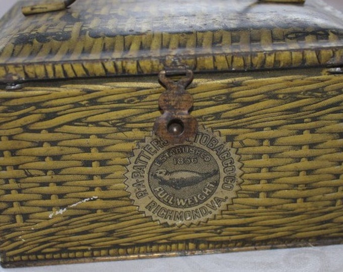 Patterson's Seal Cut Plug Tobacco Tin, Vintage Tobacco Tin, Tobacco Tin, Patterson's, Tobacco