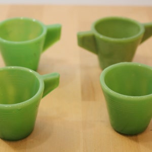 Green, Glass, Child&#39;s, Tea Set, Akro, Agate