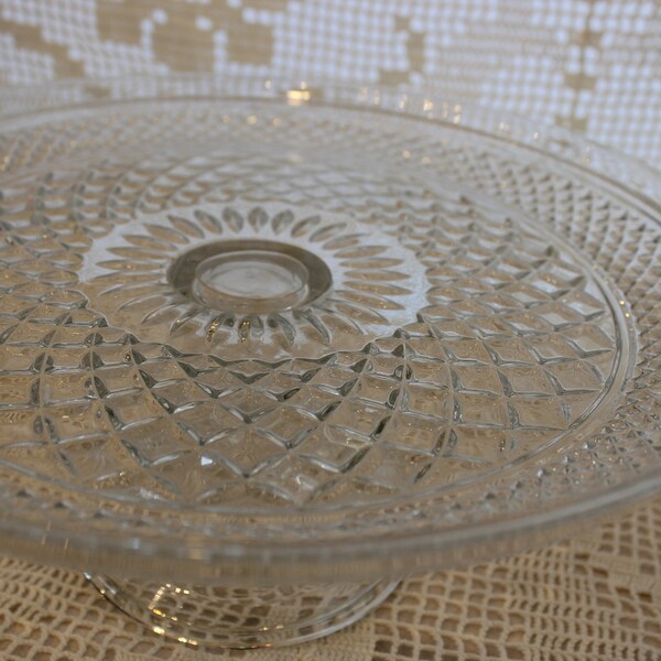 Glass Cake Stand Etsy
