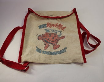 Kool-Aid, Kool Aid, Hey Kool-Aid, Backpack, Childs, Yeeaahhh!, 1970s, Canvas, FREE SHIPPING